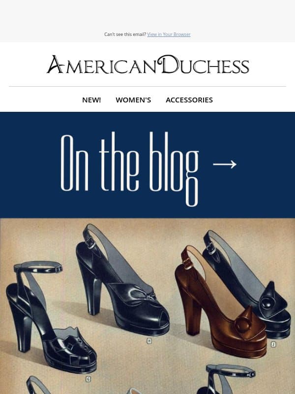 Popular Platforms email from Royal Vintage Shoes