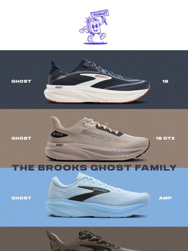 Five Brooks Ghost. One For Every Run | Run4It Newsletter email from Run4It