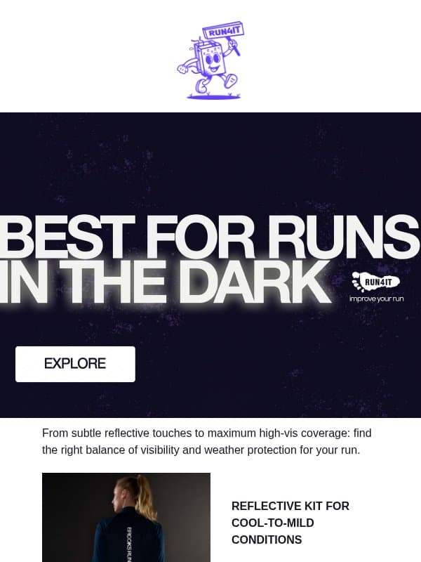 Best kit for runs in the dark | Run4It Newsletter email from Run4It