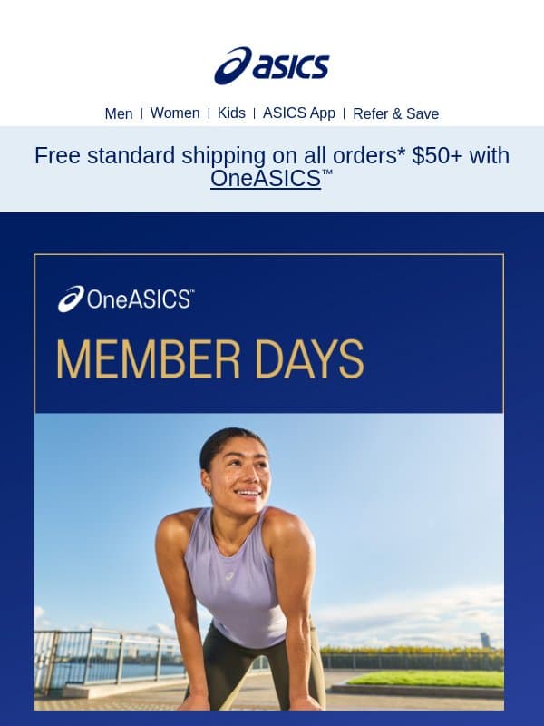 Your Member Days deal: $50 off $250+ email from Runkeeper