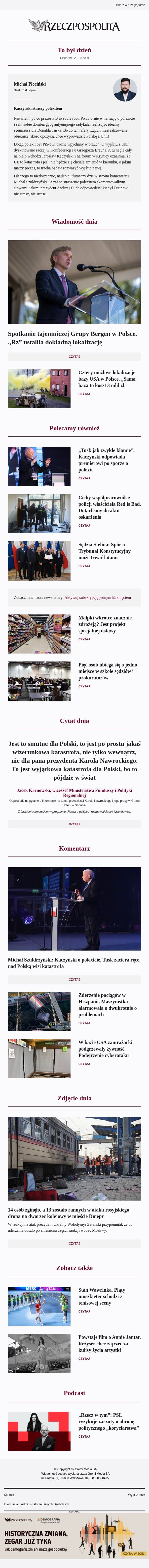 Kaczyński straszy polexitem email from Rzeczpospolita screenshot