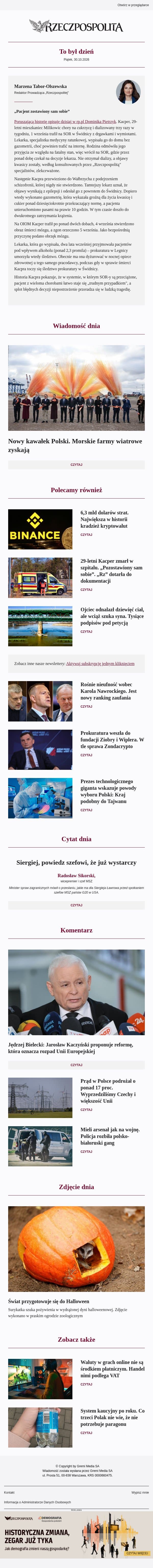 Nowy kawałek Polski. Morskie farmy wiatrowe zyskają email from Rzeczpospolita screenshot