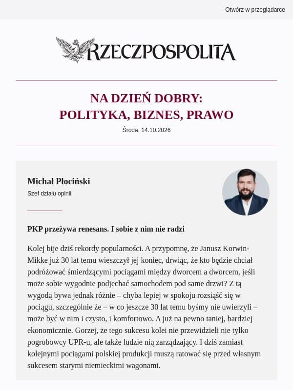 Polska kolej dusi się frekwencyjnym sukcesem. Stare niemieckie wagony ratują PKP email from Rzeczpospolita