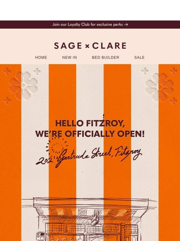 It's official! Our doors are open! ✨ email from Sage and Clare