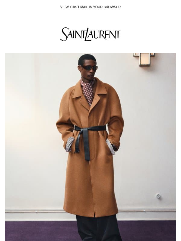 Winter Coats email from Saint Laurent