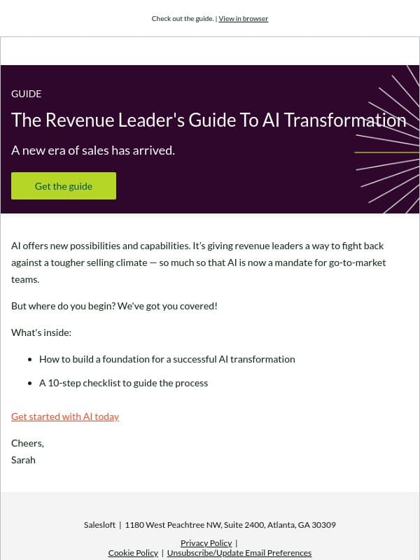 Getting started with AI email from Salesloft