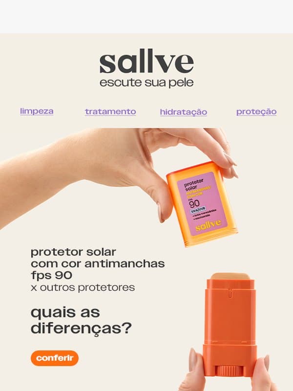 Em busca do protetor solar ideal 🔍🕵️ email from Sallve