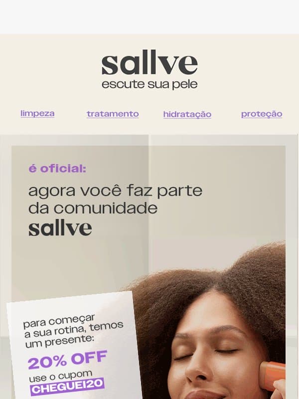 Que bom ter você aqui! 💗 email from Sallve