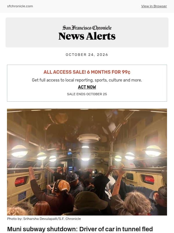 Muni subway shutdown: Driver of car in tunnel fled email from San Francisco Chronicle