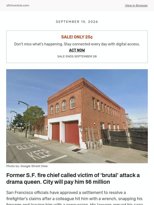 Former S.F. fire chief called victim of ‘brutal’ attack a drama queen. City will pay him $6 million email from San Francisco Chronicle
