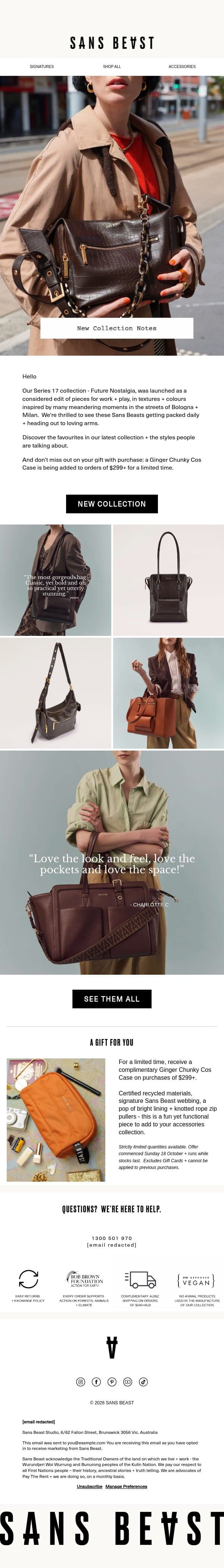 New Collection Favourites đź–¤ email from Sans Beast screenshot