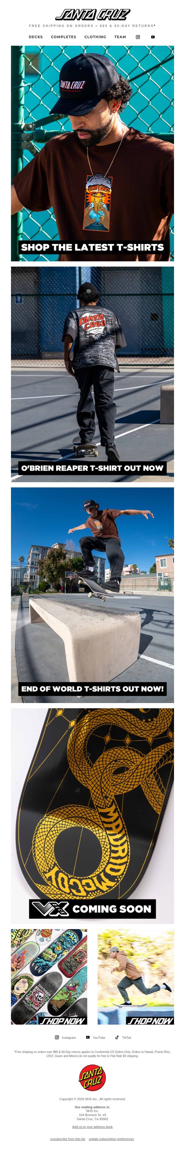 Fit Check on Fire 🔥 email from Santa Cruz Skateboards screenshot