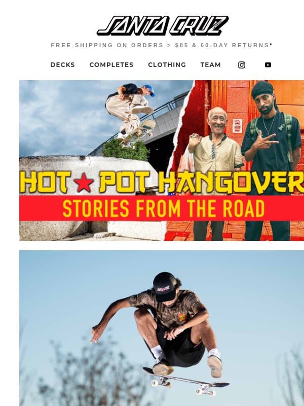 China’s Best Kept Skate Secrets email from Santa Cruz Skateboards