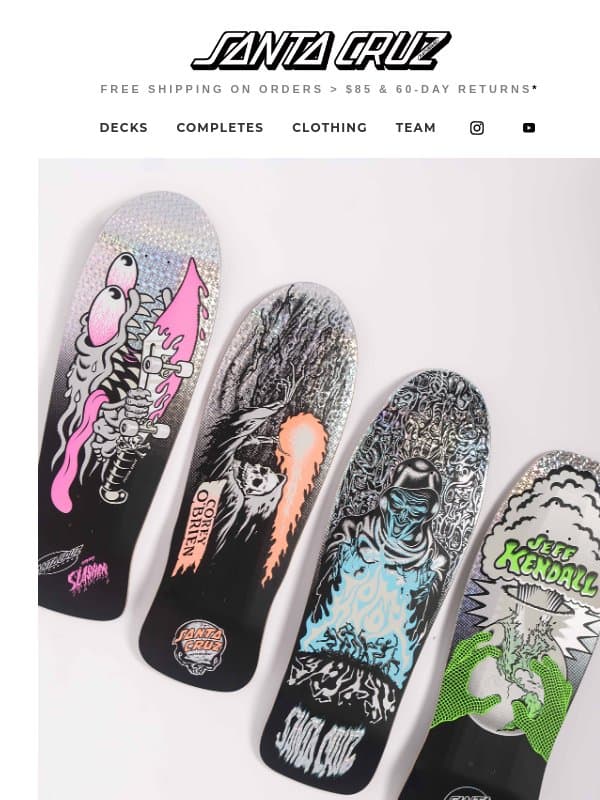 Check the details ✨ NEW REISSUES email from Santa Cruz Skateboards