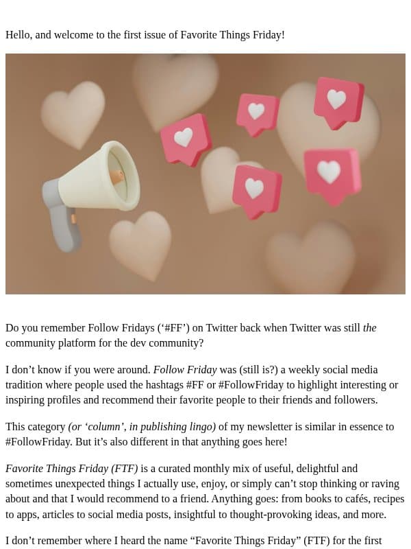 Favorite Things Friday #1: One thing for deep work; and one for deep sleep. email from Sara Soueidan