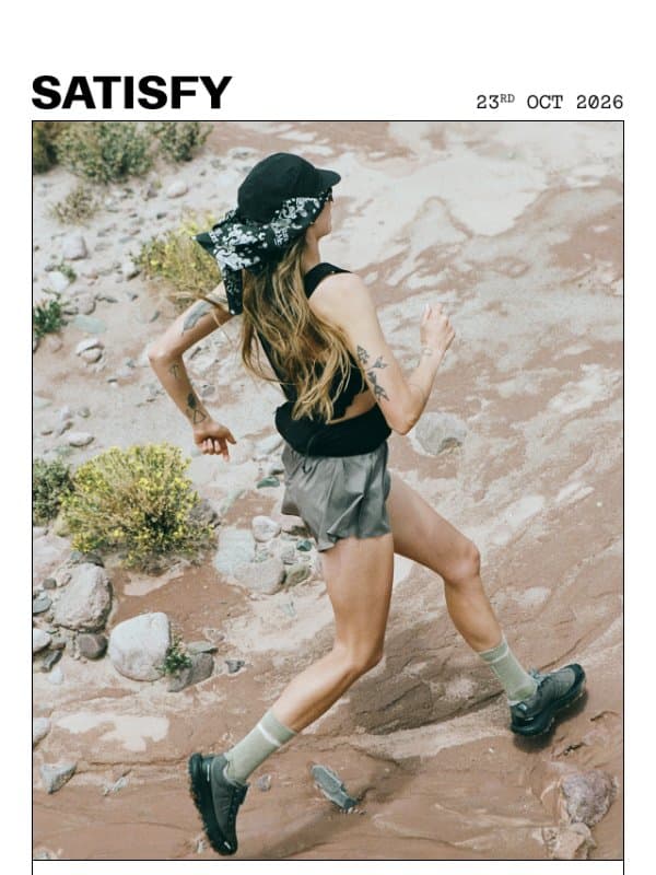 NEW ARRIVALS: TechSilk™ Shorts email from Satisfy Running