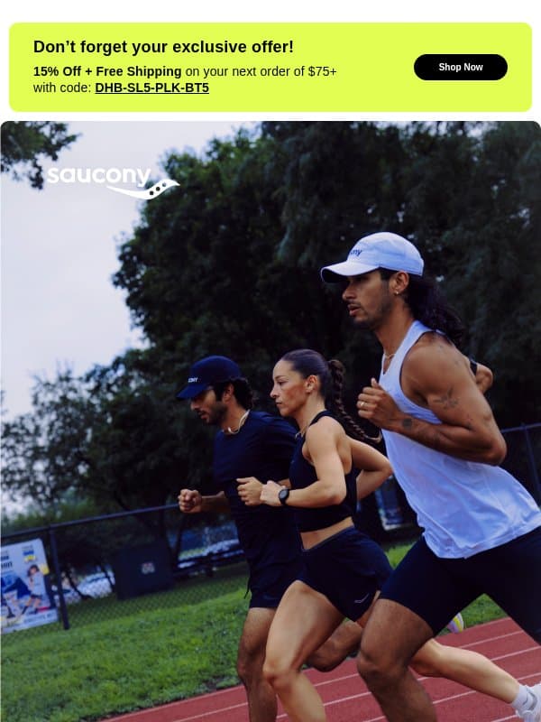 The Season, In Color email from Saucony
