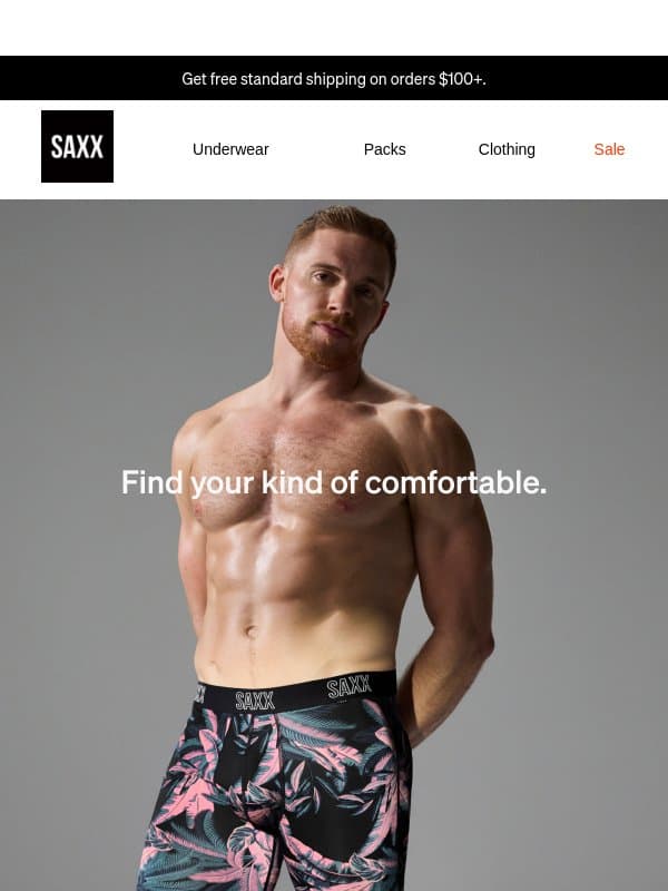 Which SAXX fit is right for you? email from SAXX