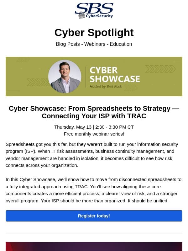From Spreadsheets to Strategy — Connecting Your ISP with TRAC email from SBS CyberSecurity
