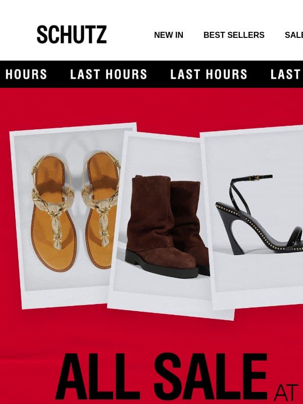 Last Hours: 40% off ALL Sale + Extra 10% off email from Schutz