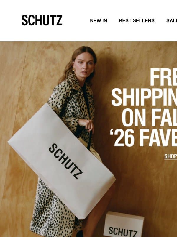 Fall’s Top Styles Are Here email from Schutz