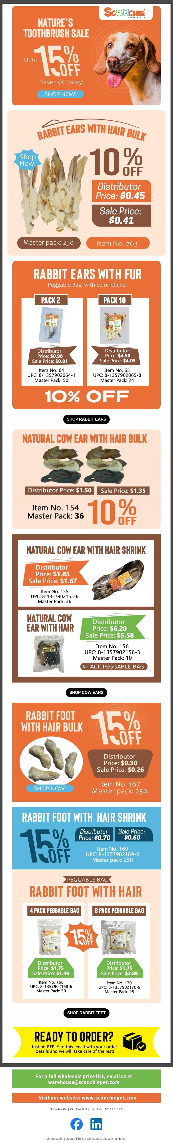 Limited Stock Alert: Snag Your Favorites! email from Scoochie Pet screenshot