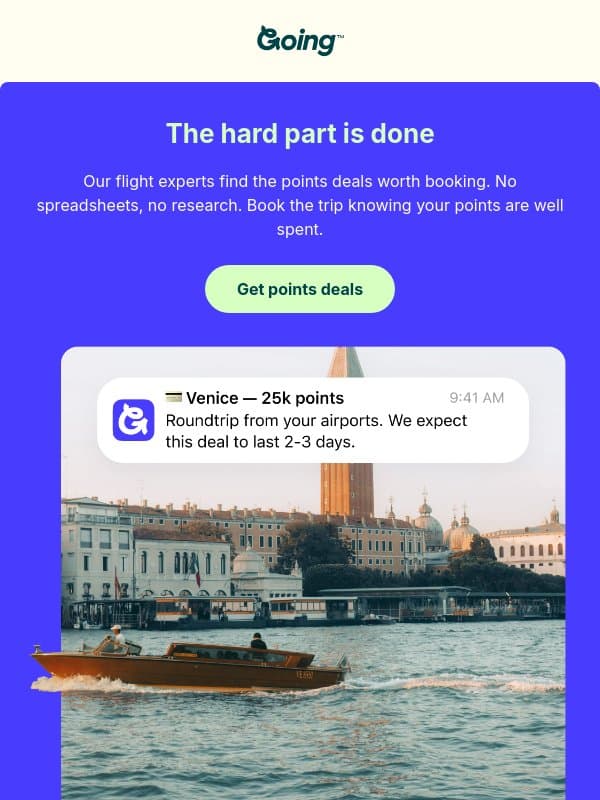 Points and Miles made easy email from Scott's Cheap Flights