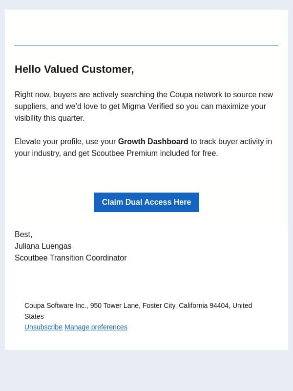 Don't miss your free Scoutbee Premium upgrade email from Scoutbee