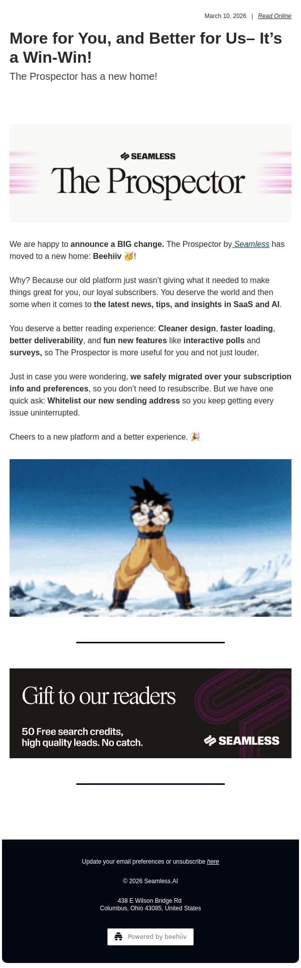 More for You, and Better for Us– It’s a Win-Win! email from Seamless.ai screenshot
