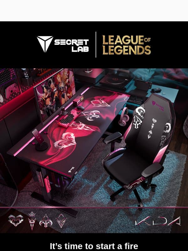 🆕K/DA FIRESTARTER Collection. BLADES, it’s time to start a fire. email from Secretlab