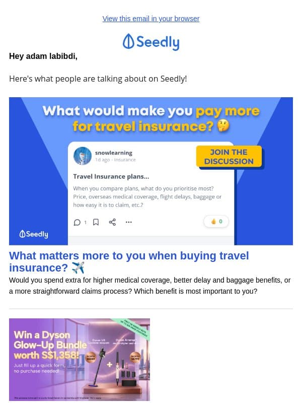 Everyone’s Talking About This on Seedly 👀 email from Seedly