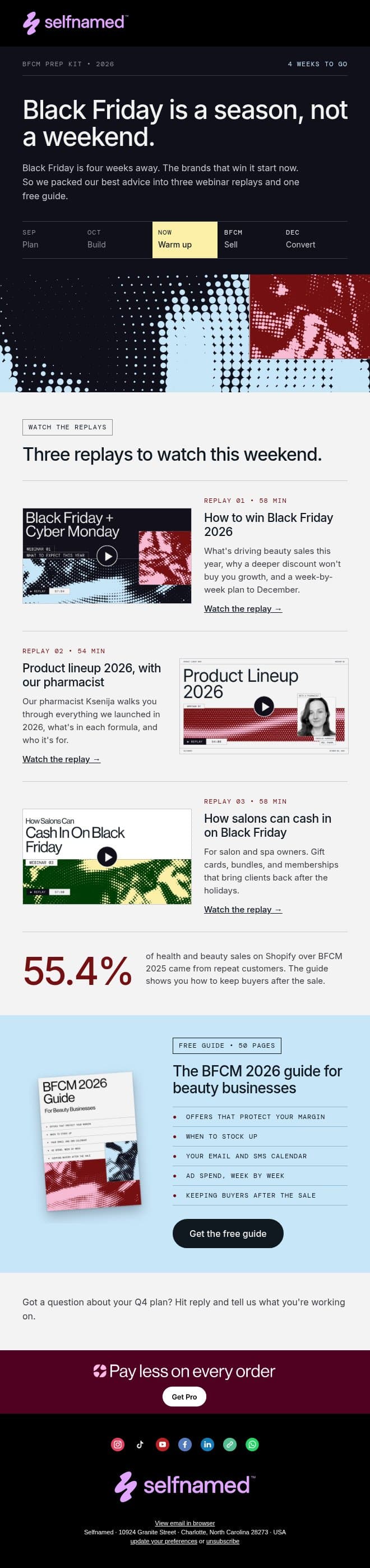🍿 Your weekend binge, BFCM edition email from Selfnamed screenshot