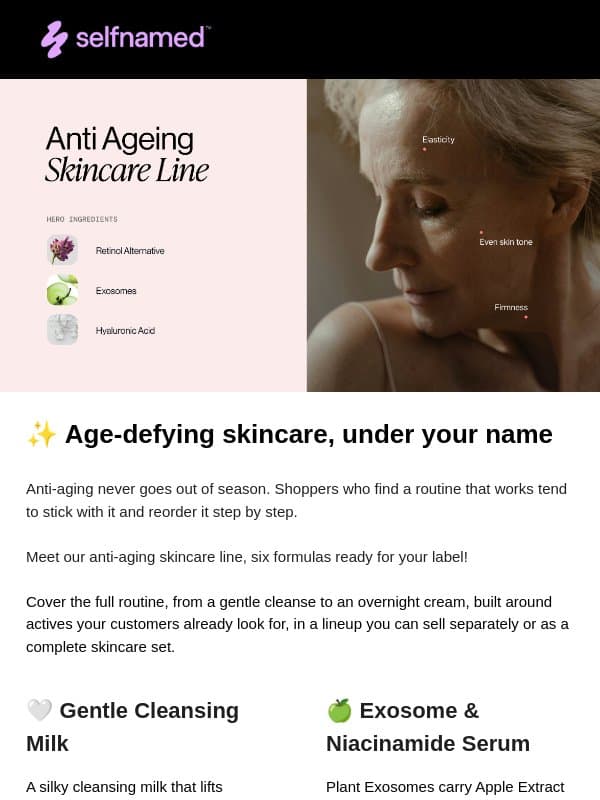 Fine lines, meet your new product line ⭐ email from Selfnamed