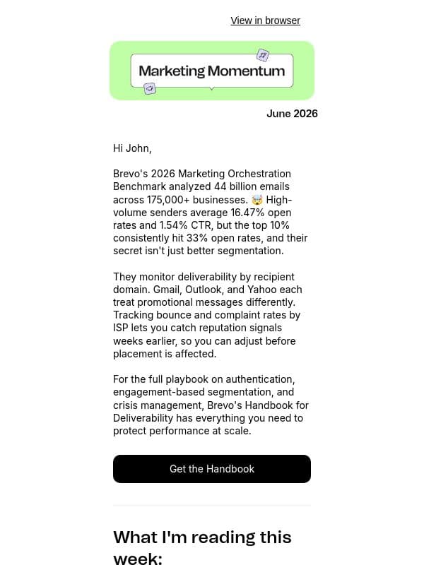 Your email performance at scale: what the data says email from Sendinblue