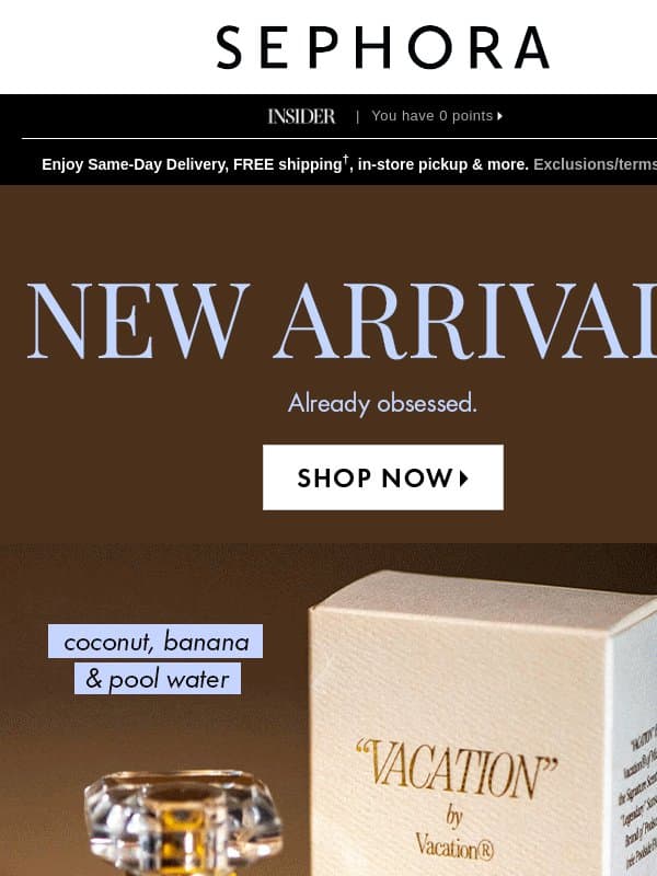 🎉 Open for new items email from Sephora