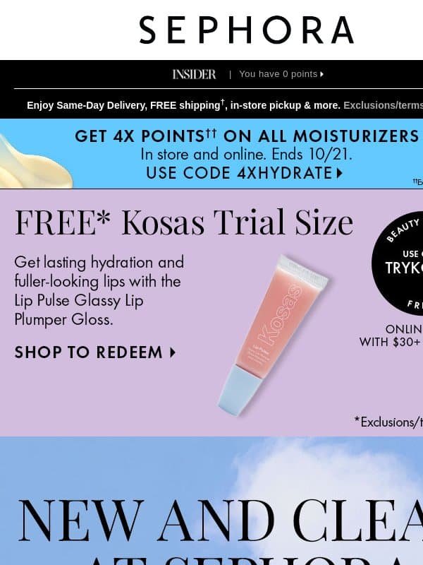 Would you like to update your collection? Discover new Clean at Sephora beauty. email from Sephora