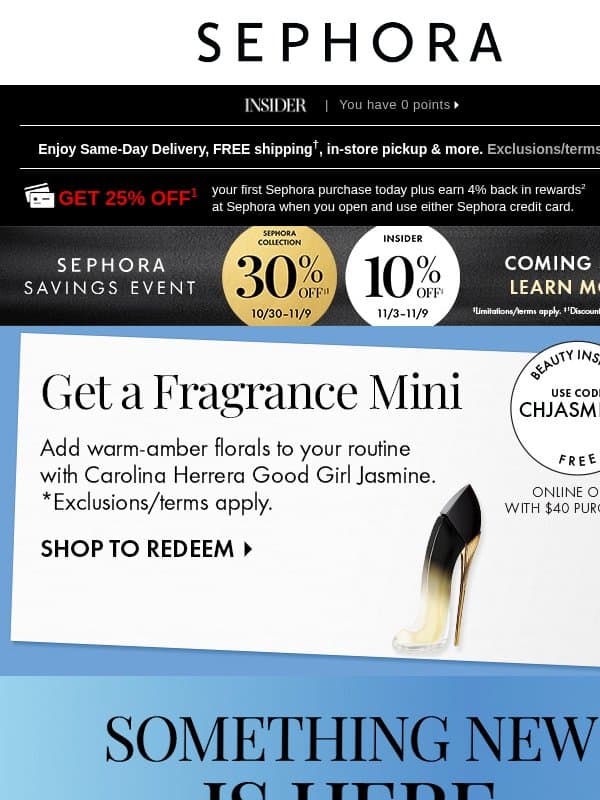 🌟 THIS JUST IN 🌟 email from Sephora