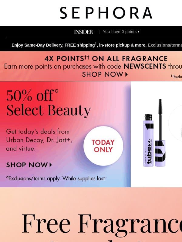 Your FREE fragrance sample set awaits πβ¨ email from Sephora