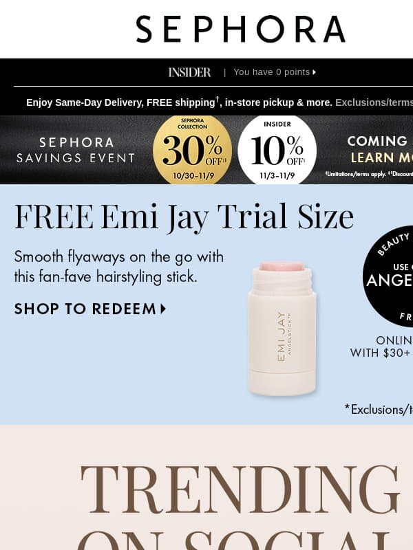 All over your feed 🤩 email from Sephora