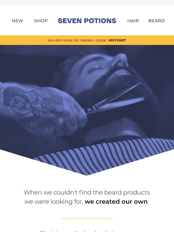 Better, safer, high-performance products. email from Seven Potions
