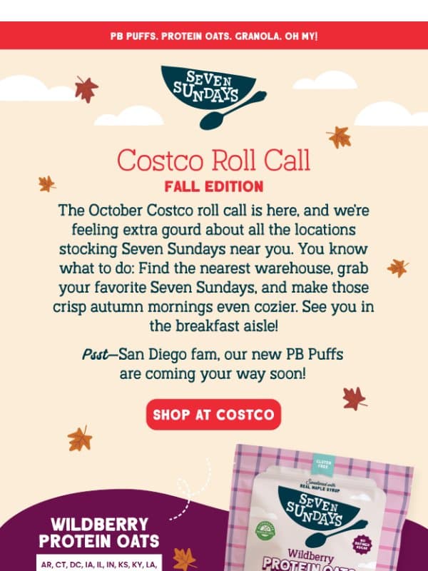 Oh My Gourd! Another Costco Roll Call! 🎃 email from Seven Sundays