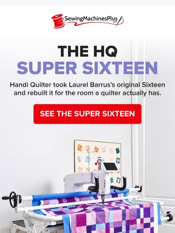 NEW from Handi Quilter. Stop wrestling your quilts. email from Sewing Machines Plus