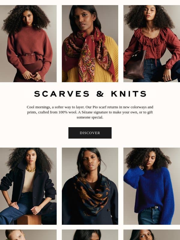 Something Soft for October email from Sezane