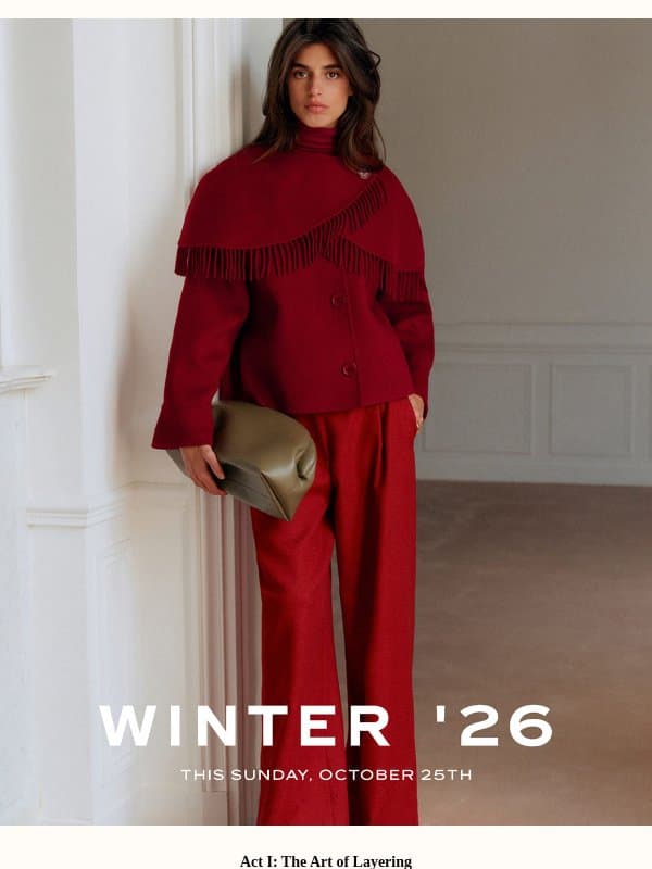 Your Invitation: Winter '26 email from Sezane