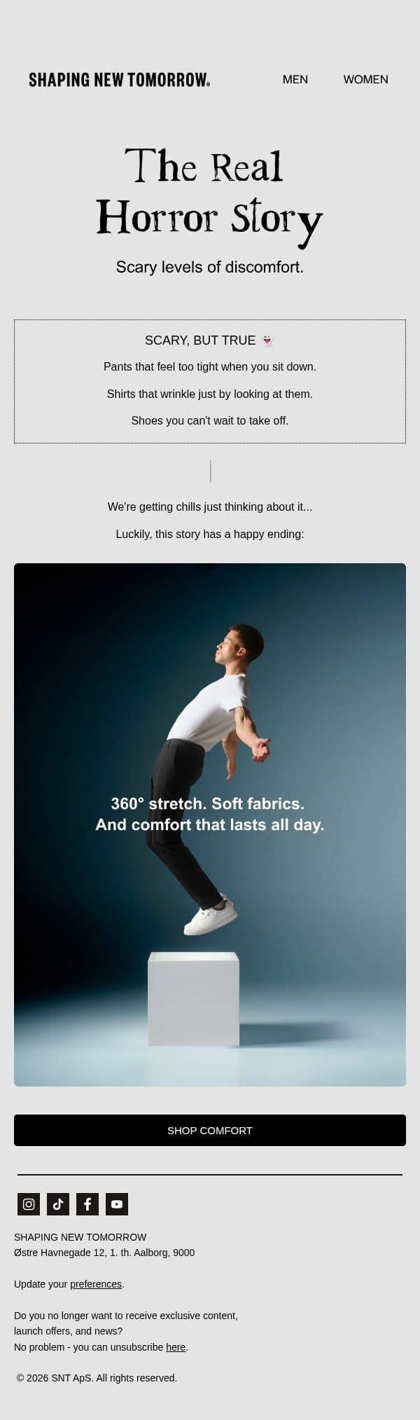 Dare to hear a horror story? 👻 email from Shaping New Tomorrow screenshot