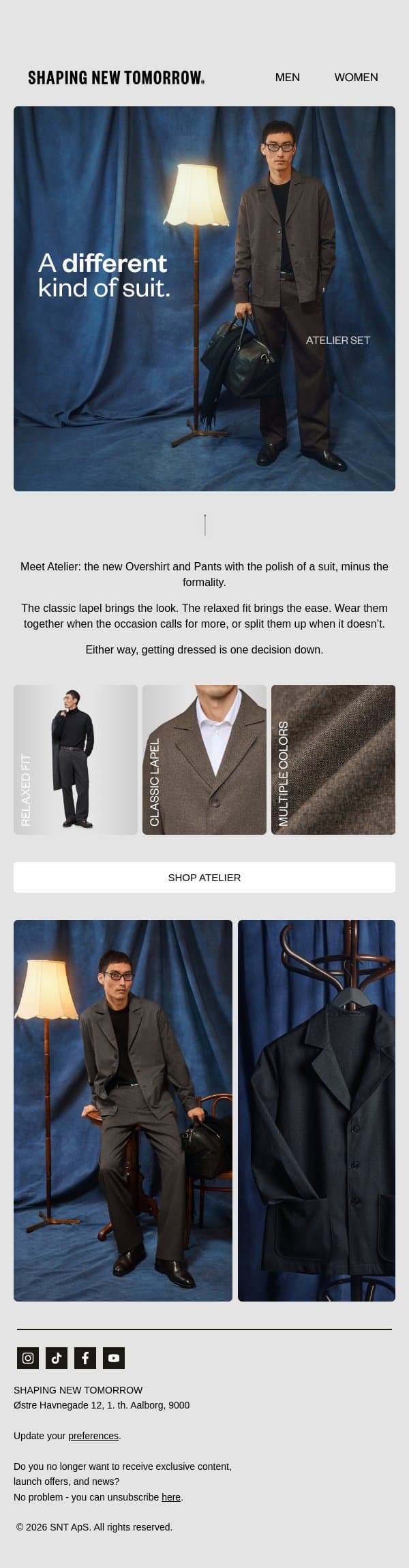 Meet a different kind of suit email from Shaping New Tomorrow screenshot