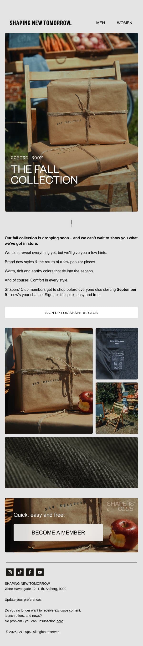 Do you want early access? email from Shaping New Tomorrow screenshot