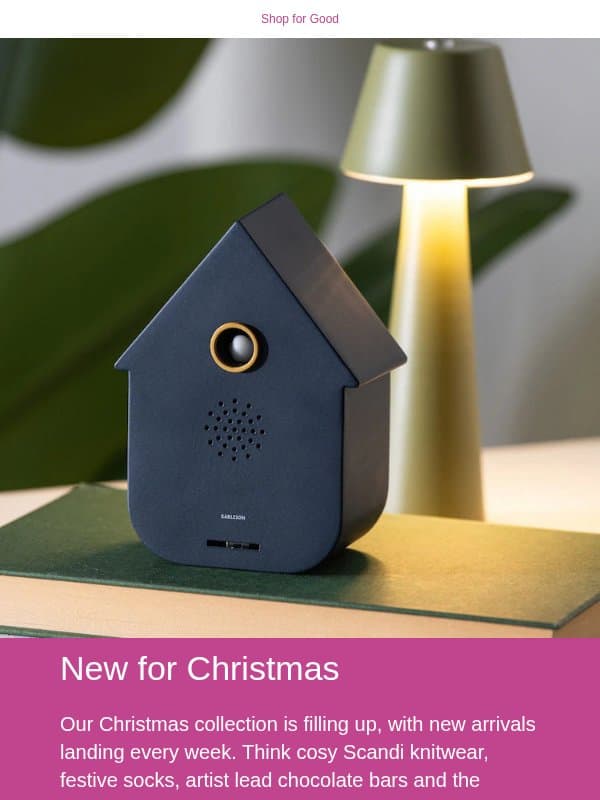 New for Christmas, and it’s selling fast 🎄 email from Shop for Good