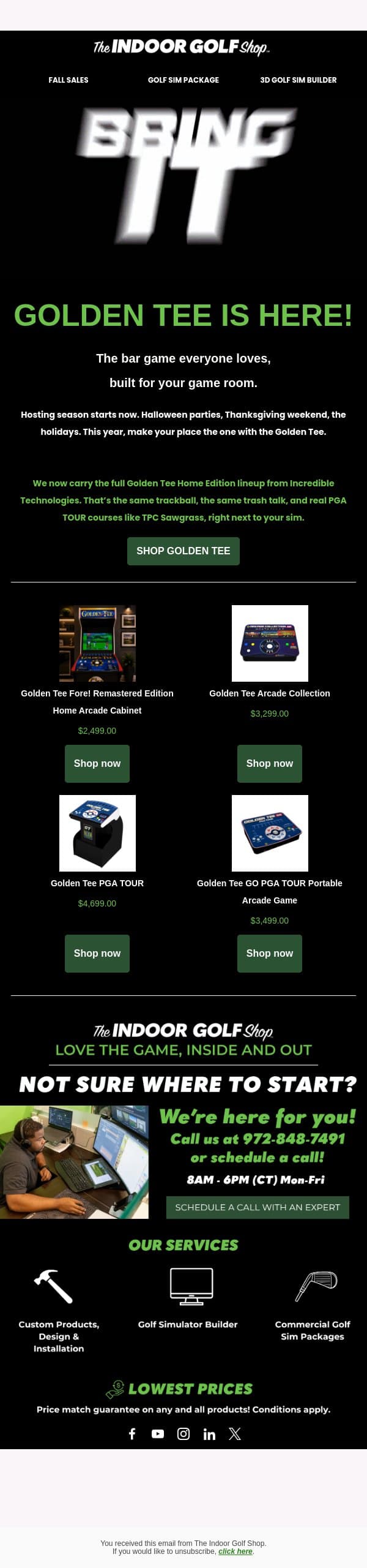 🕹️The bar game everyone fights over, now at home email from Shop Indoor Golf screenshot