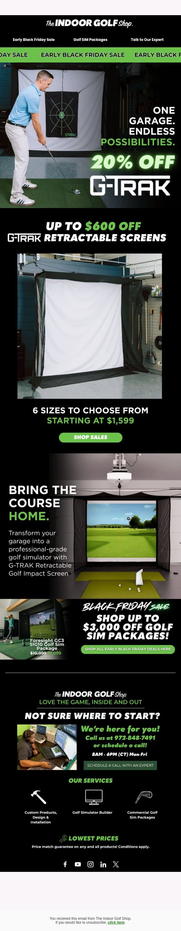Unbeatable G-Trak Deal - 20% OFF!🔥 email from Shop Indoor Golf screenshot